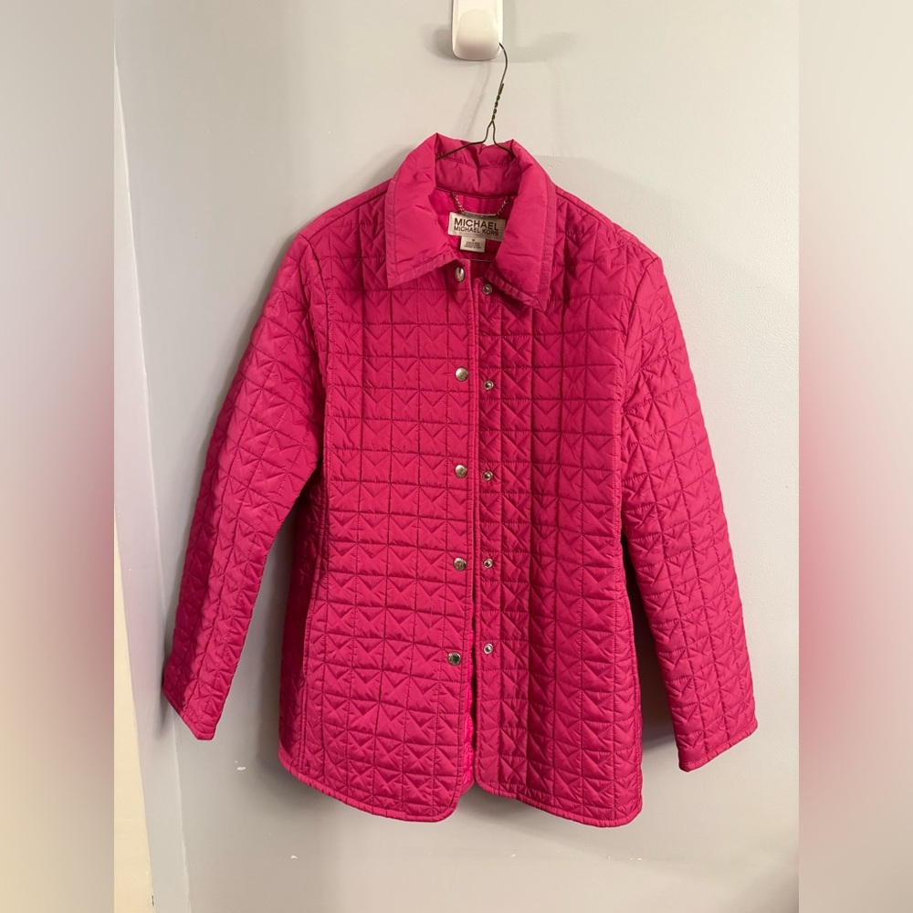 Michael Michael Kors Pink Quilted Jacket Size M